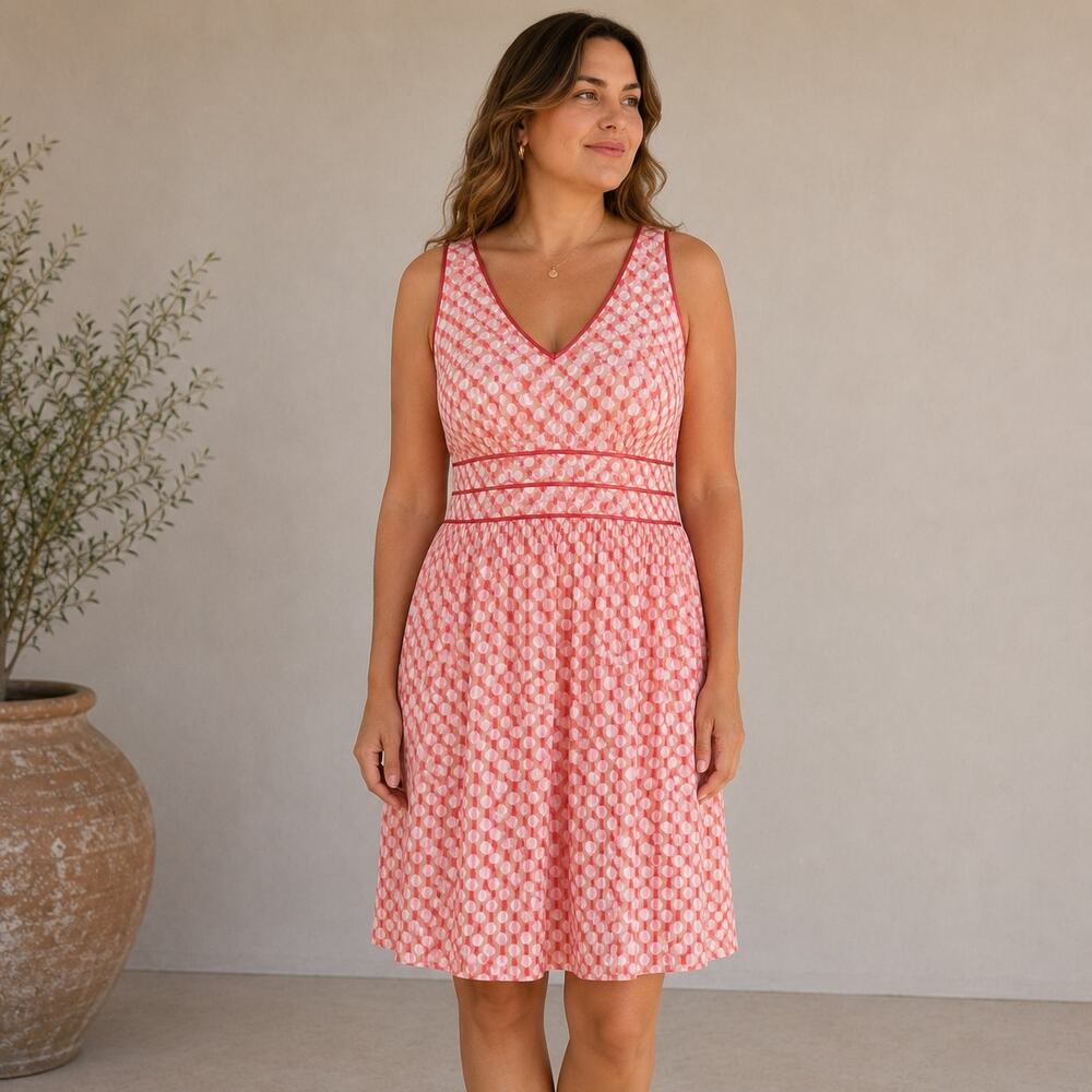 Bobbie Bee Orange Dot Retro Babydoll Vintage Dress 20W